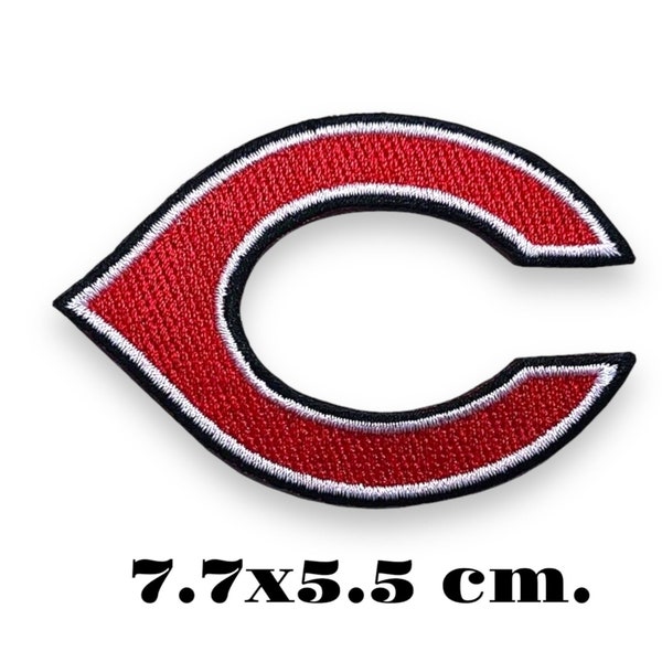 Cincinnati-Reds Size 7.7x5.5 cm Embroidered Patch Logo Iron On,Sewing on Clothes.