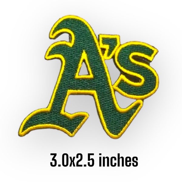 Athletics A's 7.5x6.5 cm Embroidered Patch Logo Iron On,Sewing on Clothes.