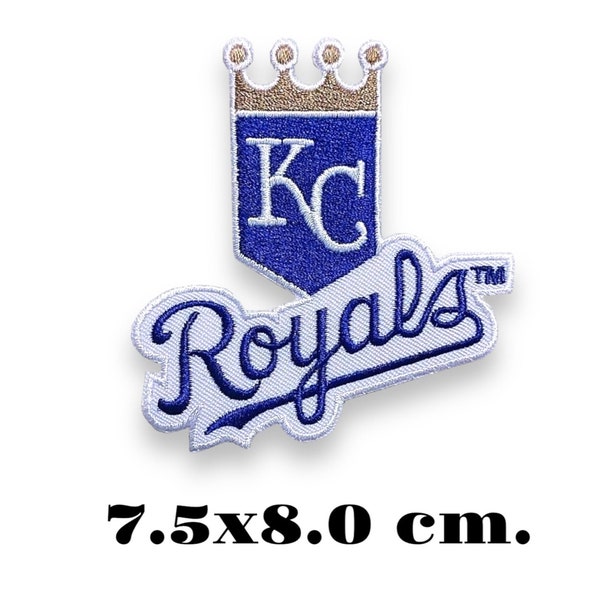 Kansas-City Royals Size 7.5x8.0 cm Embroidered Patch Logo Iron On,Sewing on Clothes.