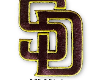 San Diego Padres SD Letters White Jersey Patch Iron or Sew On 