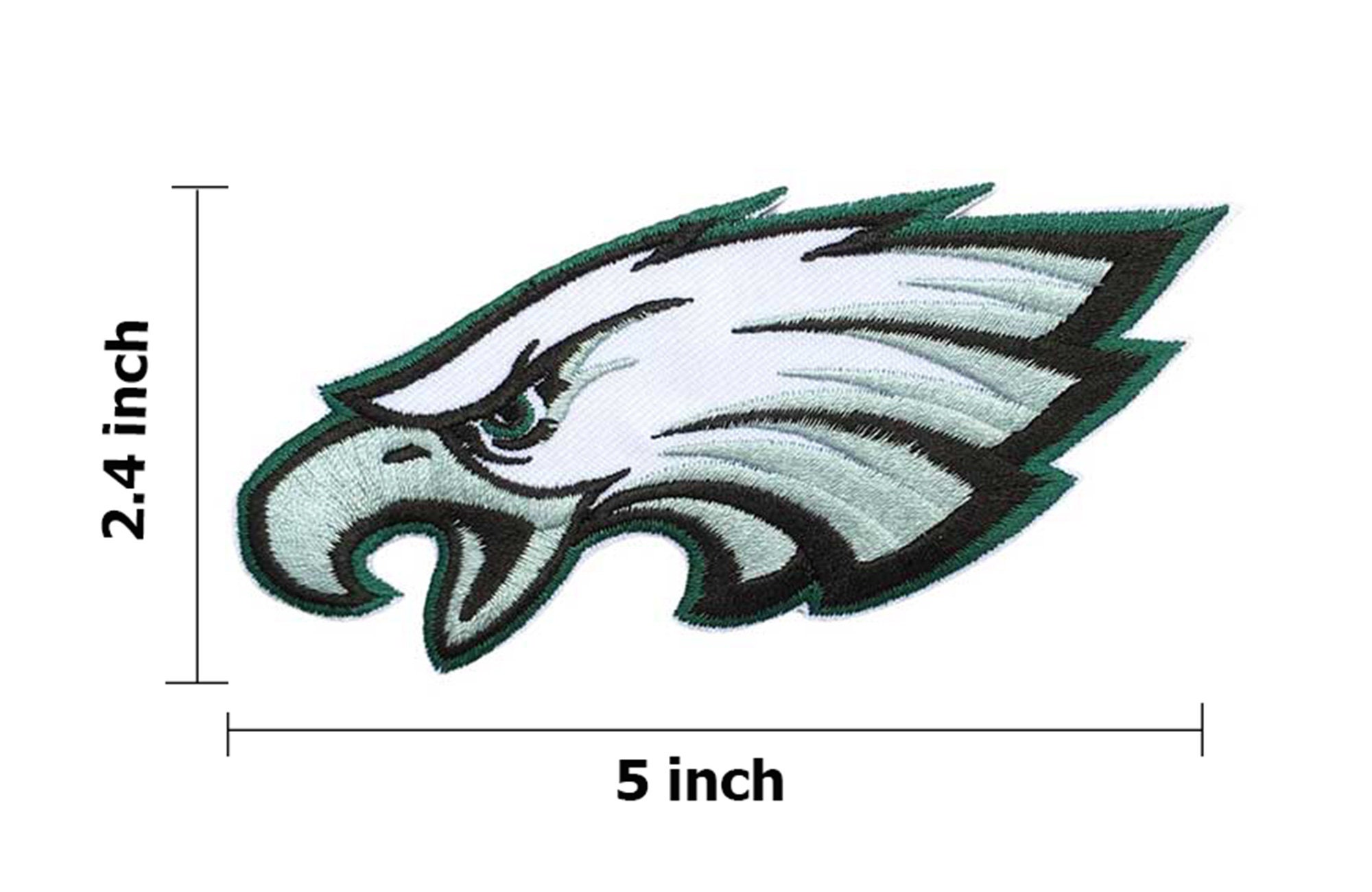 Philadelphia Eagles 5x2.4 Embroidered Iron On Etsy