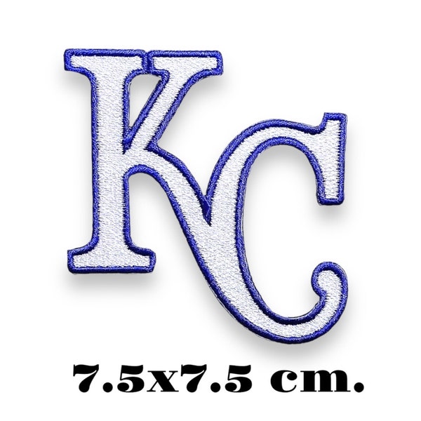 Kansas-City Royals White 7.5x7.5 cm Embroidered Patch Logo Iron On,Sewing on Clothes.