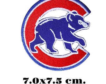 Chicago-Cubs Bear Walking  7.0x7.5 cm Embroidered Patch Logo Iron On,Sewing on Clothes.