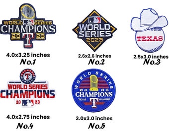 Sports Champions 2023 Embroidered Patch Baseball Logo Iron On,Sewing on Clothes Set#2.