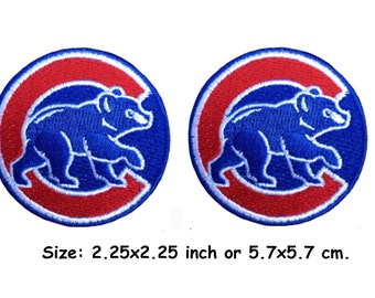 2 PCS Small Cubs Bear Walking 2.25 Inch Embroidered Iron On Patch.