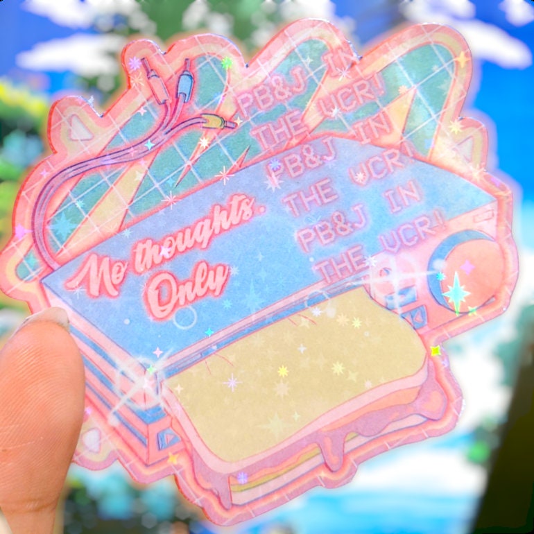 PBJ in the VCR - retro vaporwave sticker