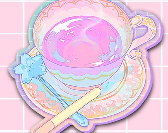 Pretty European Breakfast Vinyl Sticker