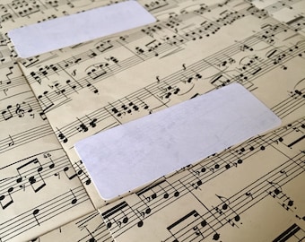 Handmade grey envelope music sheet lining