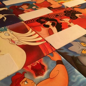 Hercules Disney Letter Writing Set with Handmade Envelopes. Upcycled Story Book. Handcrafted Pack of 5 Gifts for Kids, Disney Fans