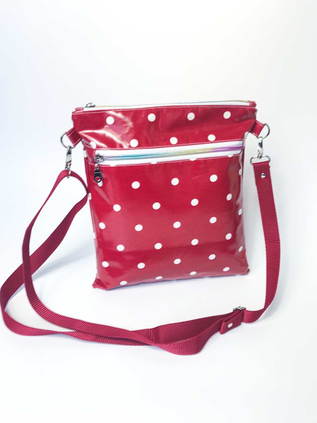 Red Spotty Bag Polka Dots Bag Crossbody Bag Waterproof Bag Etsy