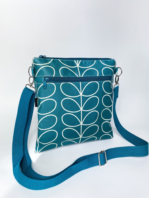 Teal Oilcloth Floral Bag Wet Bag Crossbody Bag Messenger Bag Zipper Bag Shoulder Bag Everyday Bag Eco Bag Handmade Bag Vegan Bag Etsy Ireland