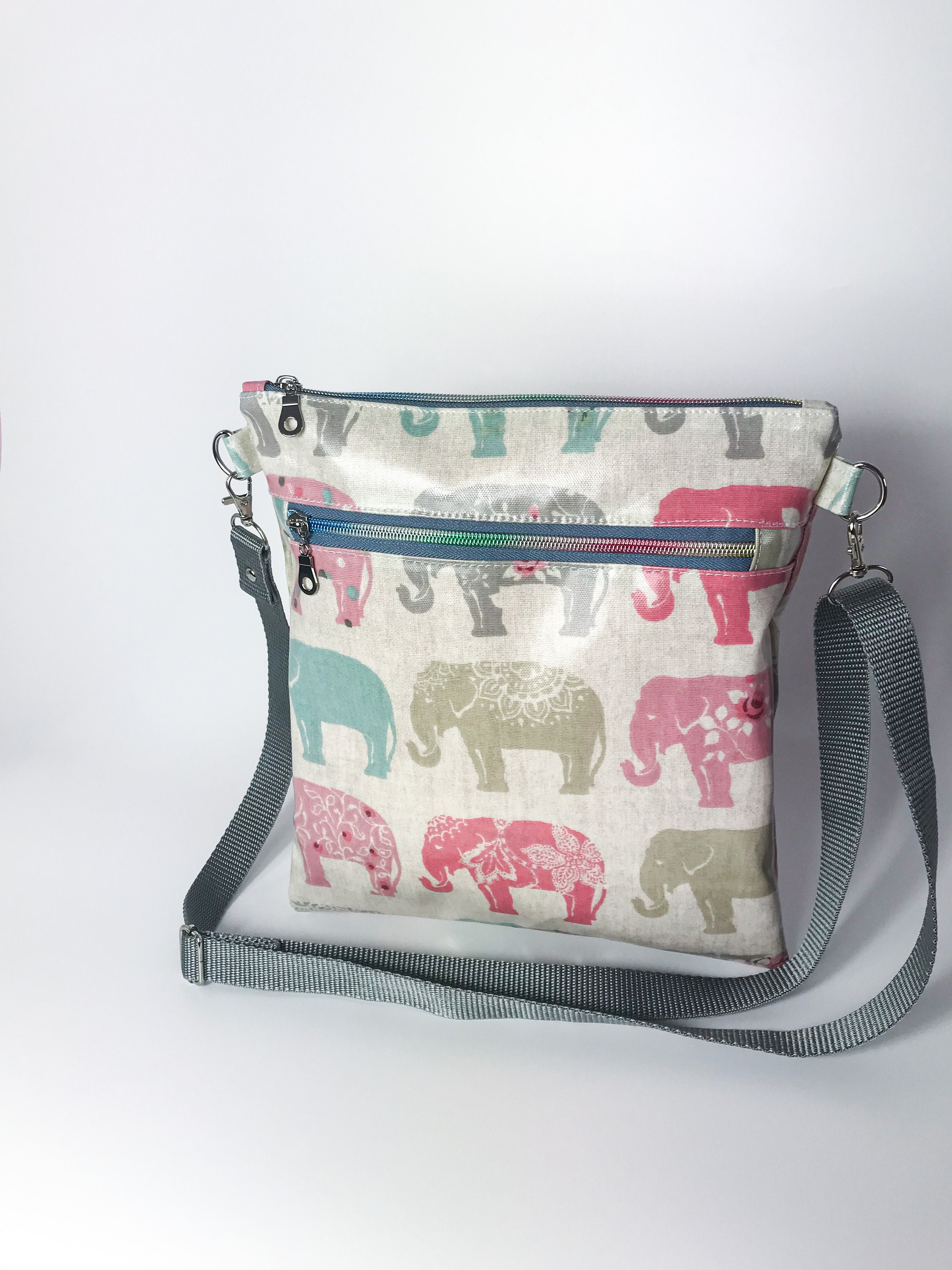 Elephant Bag Oilcloth Bag Wet Bag Crossbody Bag Zipper - Etsy UK