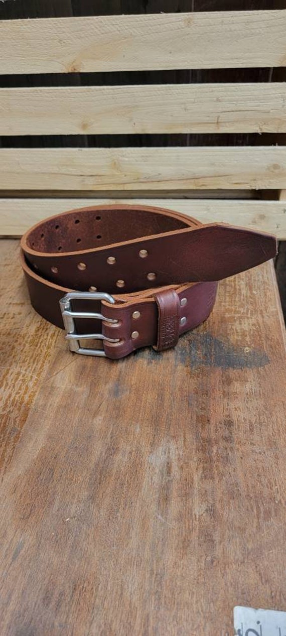 Graber 2 Oiled Russet.. Bullhide Leather Tool Belt..  Ironworkers/carpenters/general Construction Belt. made in USA 