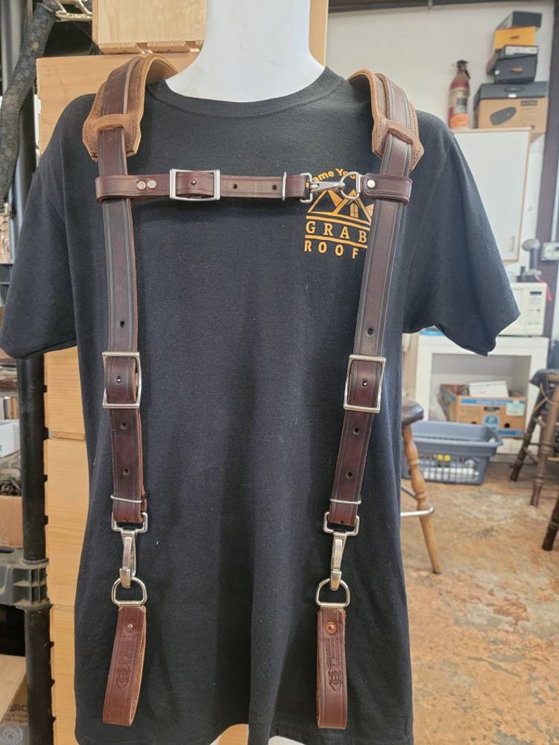 Tourbon Leather Logging Belt Kit Faux Fleece Padded Tool Belts With Suspenders Felling Wedge Pouch Axe Sheath Protector Adjustable Waist Fits