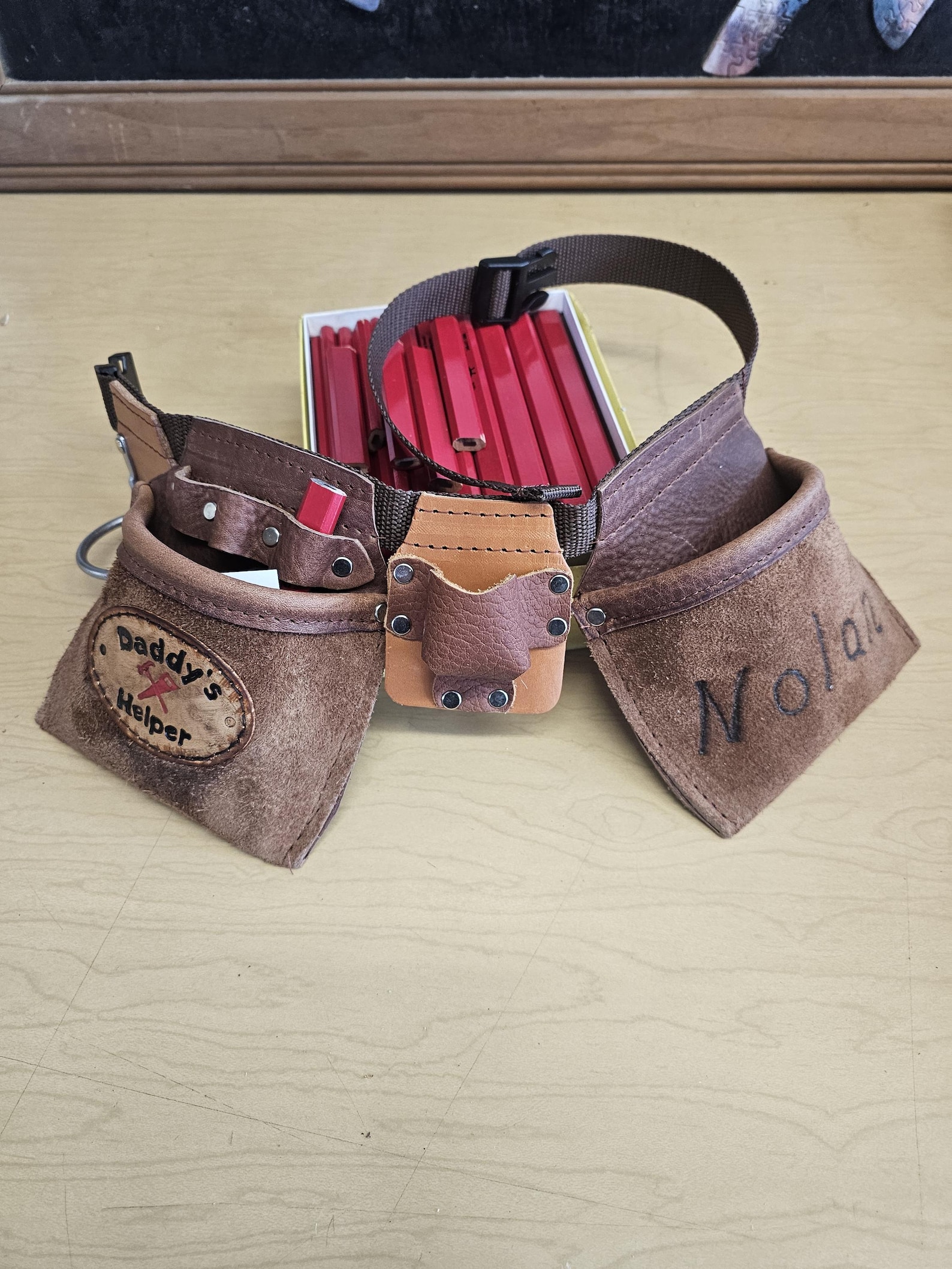 Graber Daddy's Helper Personalized Leather Kids Toolbelt
