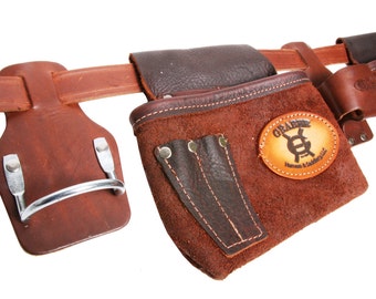 Boys 'Lil Dude' soft leather tool belt and pouches made in the USA