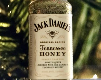 Jack Daniels Honey Whisky bottle Christmas Ornament