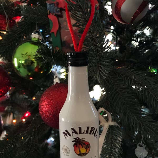 Malibu caribbean coconut rum Christmas ornament