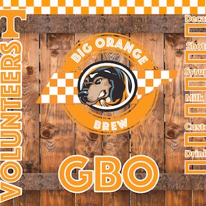 Tennessee VOLS vrijwilligers/Starbucks Tumbler ontwerp - alleen digitaal downloaden