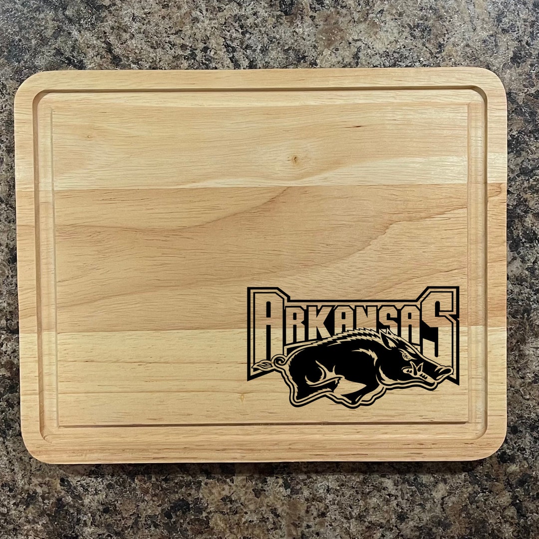 Wooden Razorback Arkansas Razorbacks Football. Laser Etched Wooden Kitchenaid ...