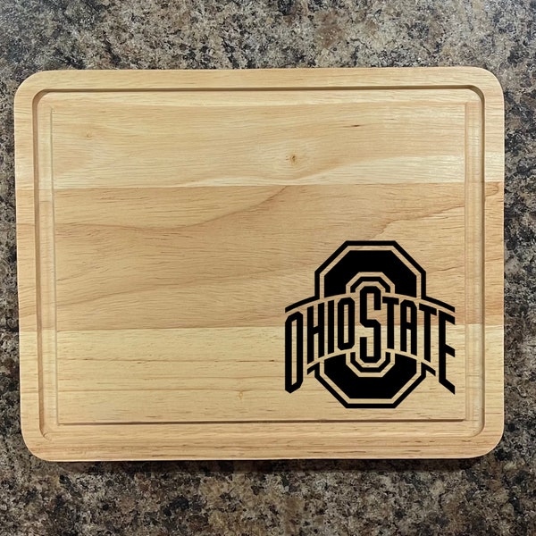 Ohio State Football. Laser etched wooden KitchenAid, charcuterie/ cutting board.
