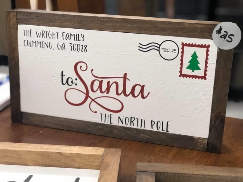 Letter to Santa Sign - Etsy