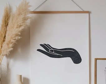 Handdruckbare Kunst. Eine Illustration im Holzblock Stil in schwarz weiß. Sofort herunterladen und von zu Hause aus drucken.