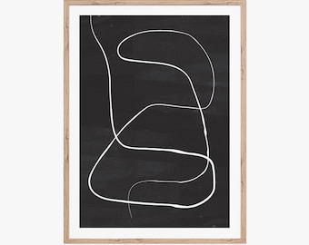 Into The Night. Um desenho abstrato disponível para download instantâneo para imprimir em casa.