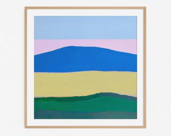 Landscape Painting Series No.30. Minimal abstract colorful artwork. Download files and print from home.