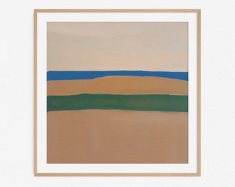 Landscape Painting Series No.9. Minimal abstract colorful artwork. Download files and print from home.