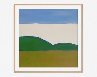 Landscape Painting Series No.20. Minimal abstract colorful artwork. Download files and print from home.