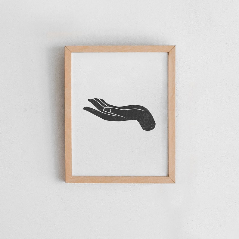 Hand Printable Wall Art. A Wood Block Style Illustration in - Etsy
