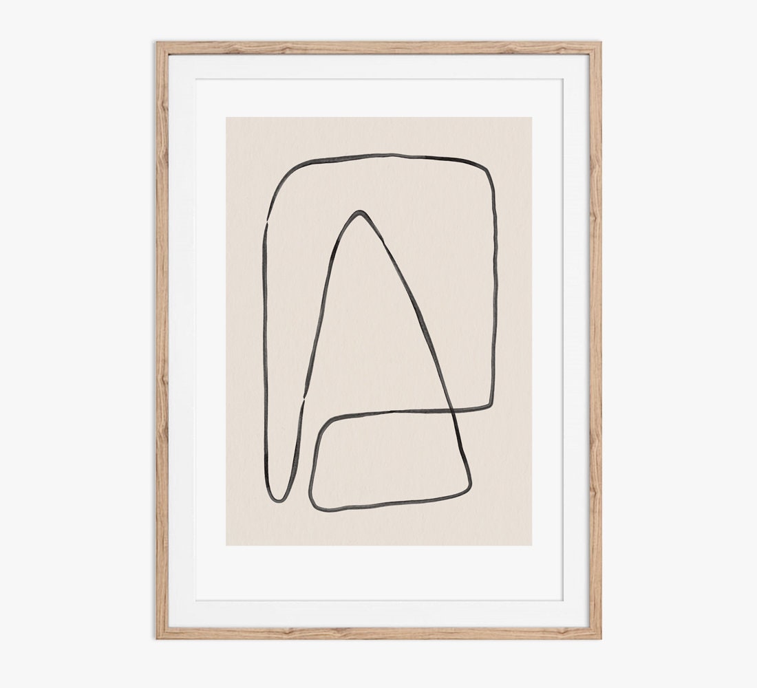 Abstract Mountain Line Drawing. Download the Files and Print - Etsy