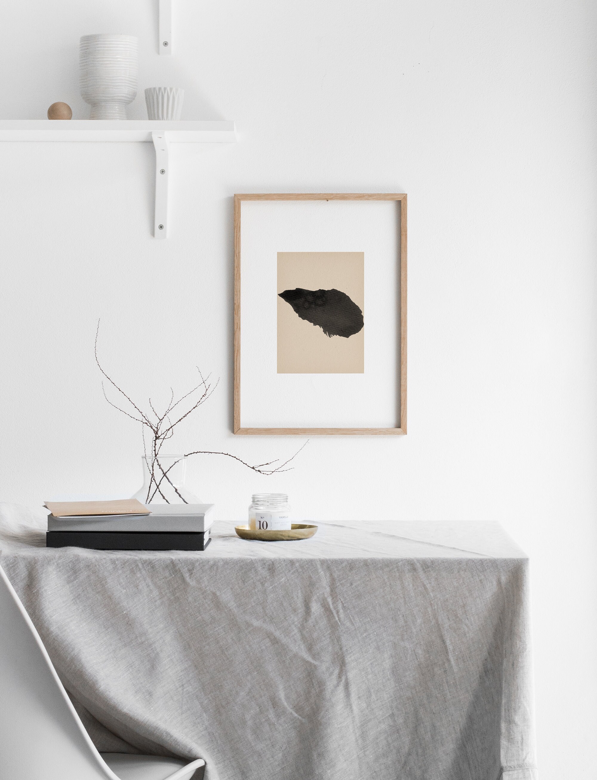 Minimal Abstract Design in a Monotone Neutral Color. Part of a Series ...
