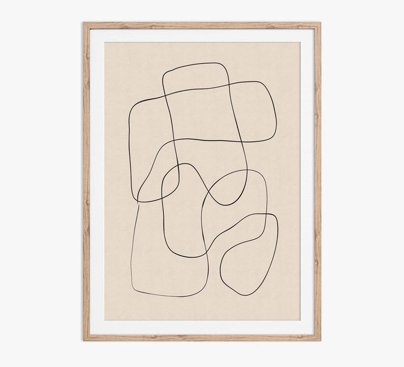 Abstract scribble fine line drawing. Download the files and print from home. image 1