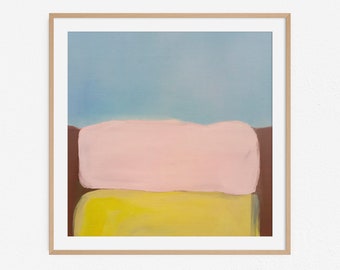 Landscape Painting Series No.25. Arte abstrata colorida minimalista. Baixe os arquivos e imprima de casa.