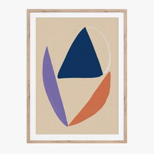 Abstract Shapes of a Flower. A block colour artwork. Available as an instant digital download.