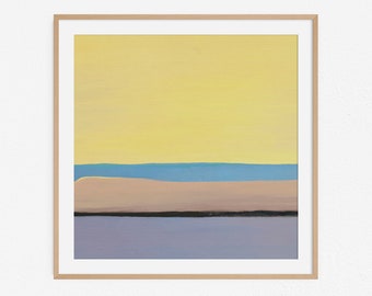 Landscape Painting Series No.6. Minimal abstract colorful artwork. Download files and print from home.