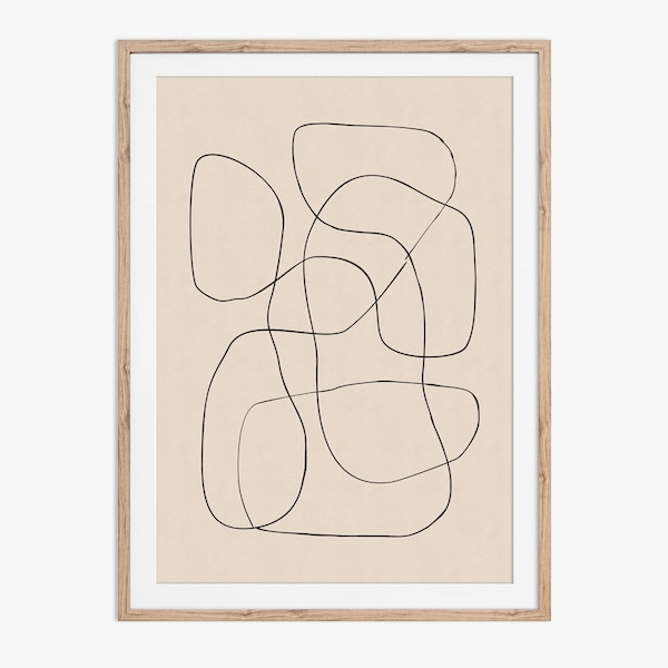 Abstract scribble fine line drawing. Download the files and print from home.