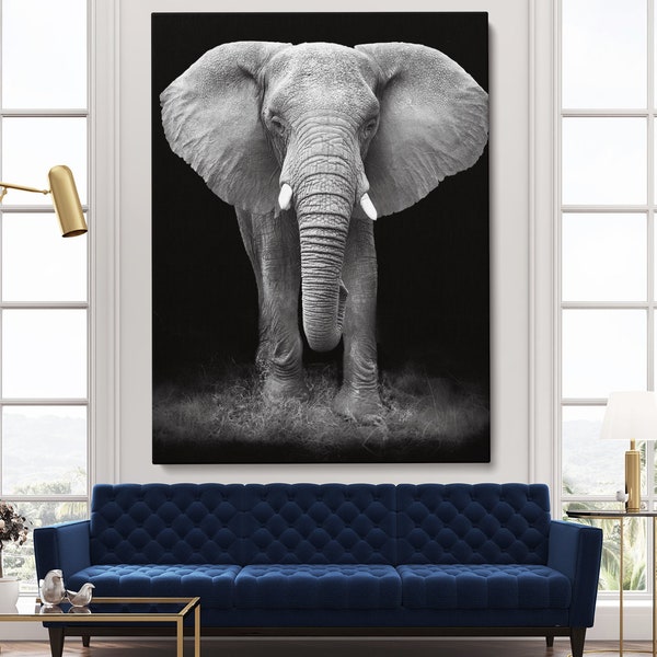 Elephant Canvas Wall Art | Wild Nature Canvas | Elephant Painting | Texture Canvas Wall Art | Canvas Wall Art | Abstract Art