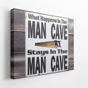 Man Cave Canvas Wall Art | Motivational Canvas | Large Art Decor |  Abstract Art | Modern Art Decor | Abstract Watercolor  | Canvas Wall Art