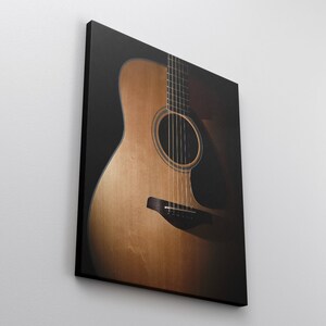 Guitar Wall Art | Abstract Watercolor Canvas Art | Texture Canvas Art | Large Minimalist Modern Home Decor | Original Contemporary Painting