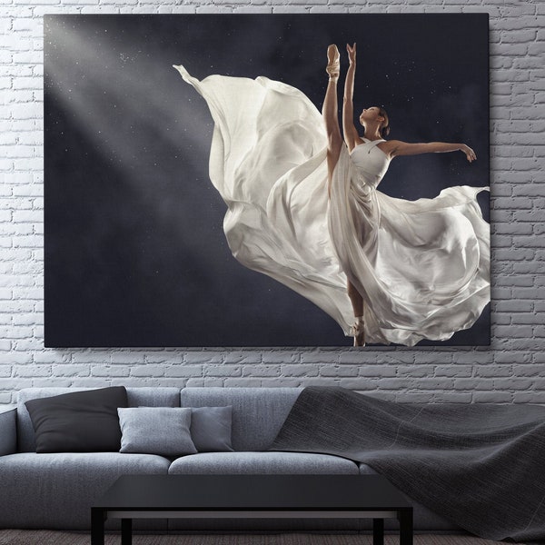 Ballerina Dancer Art | Ballet Wall Art | Large Minimalist | Home Decor Abstract | Ballerina Modern Original Painting | Ballet Canvas Print