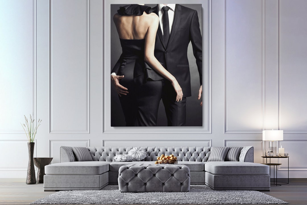 Romantic Couple Art Loving Couple Decor Sexy Couple Nude Art Erotic Photo Canvas Wall