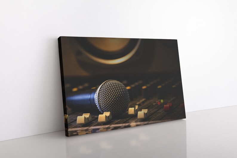 Microphone Canvas Print Music Wall Art Radio Canvas Art Etsy