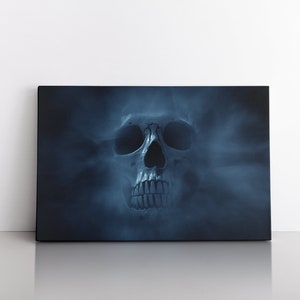 Abstract Skull Canvas Wall Art | Skull Art Print | Texture Canvas Art | Contemporary Art | Original Abstract Print | Home Decor | Painting