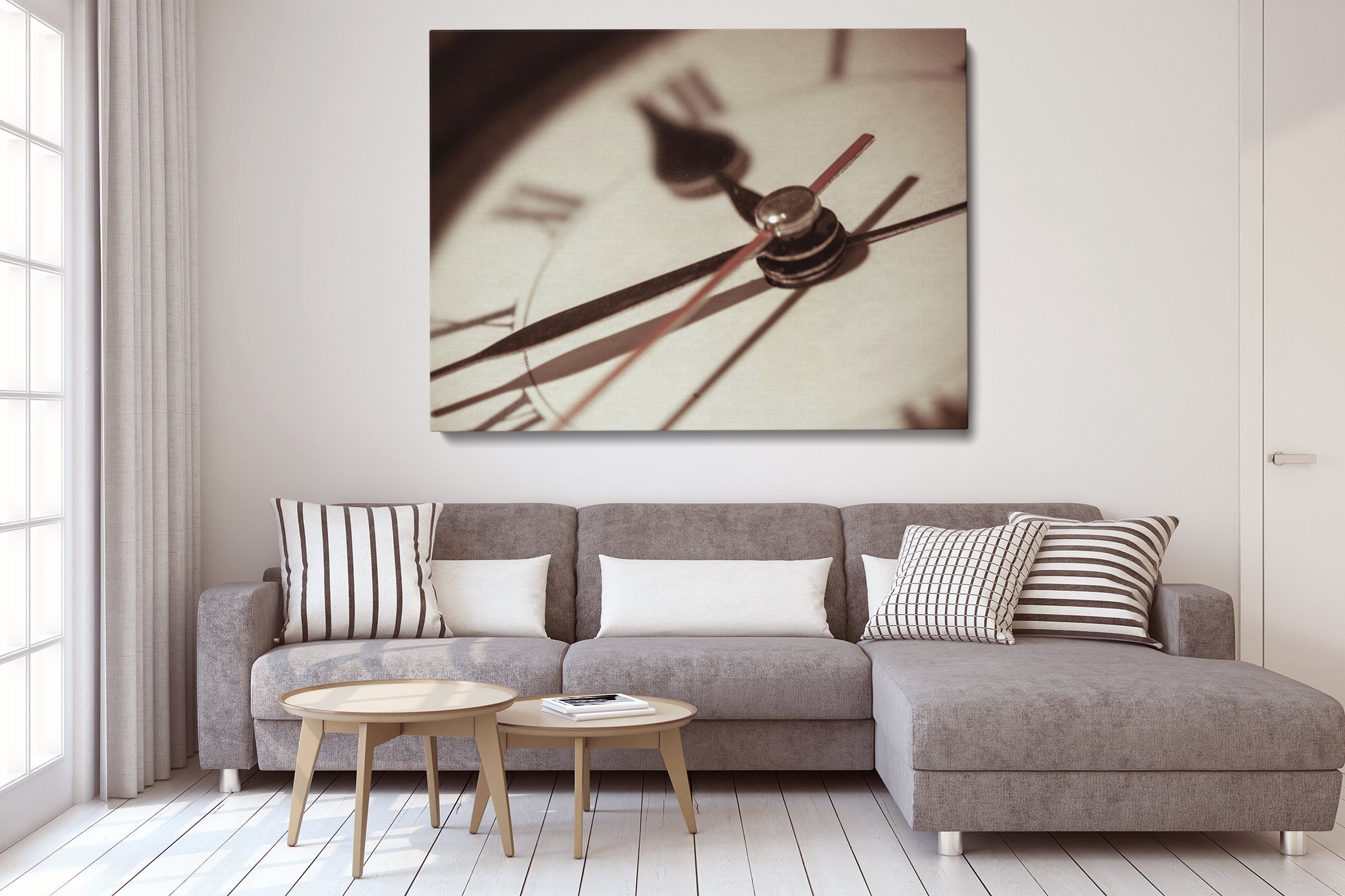 Wall Clock Canvas Clock Decor Art Texture Canvas Art Etsy
