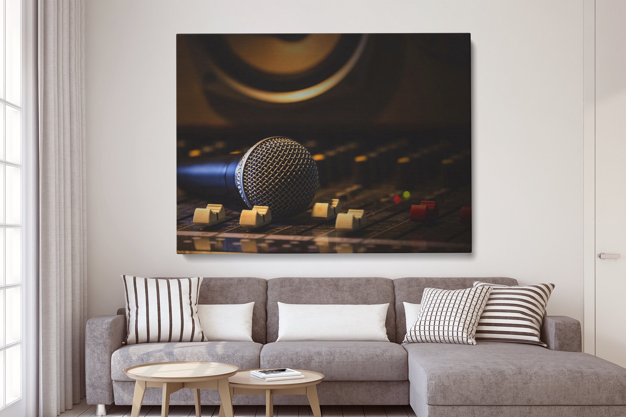 Microphone Canvas Print Music Wall Art Radio Canvas Art Etsy