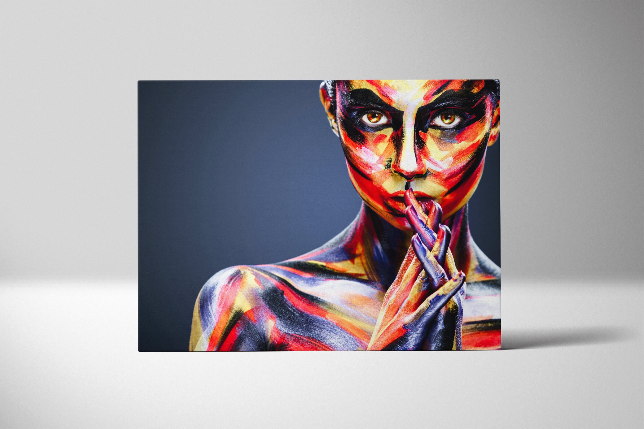 Canvas Wall Art Painting | Abstract Face Art Colorful | Female Face ...