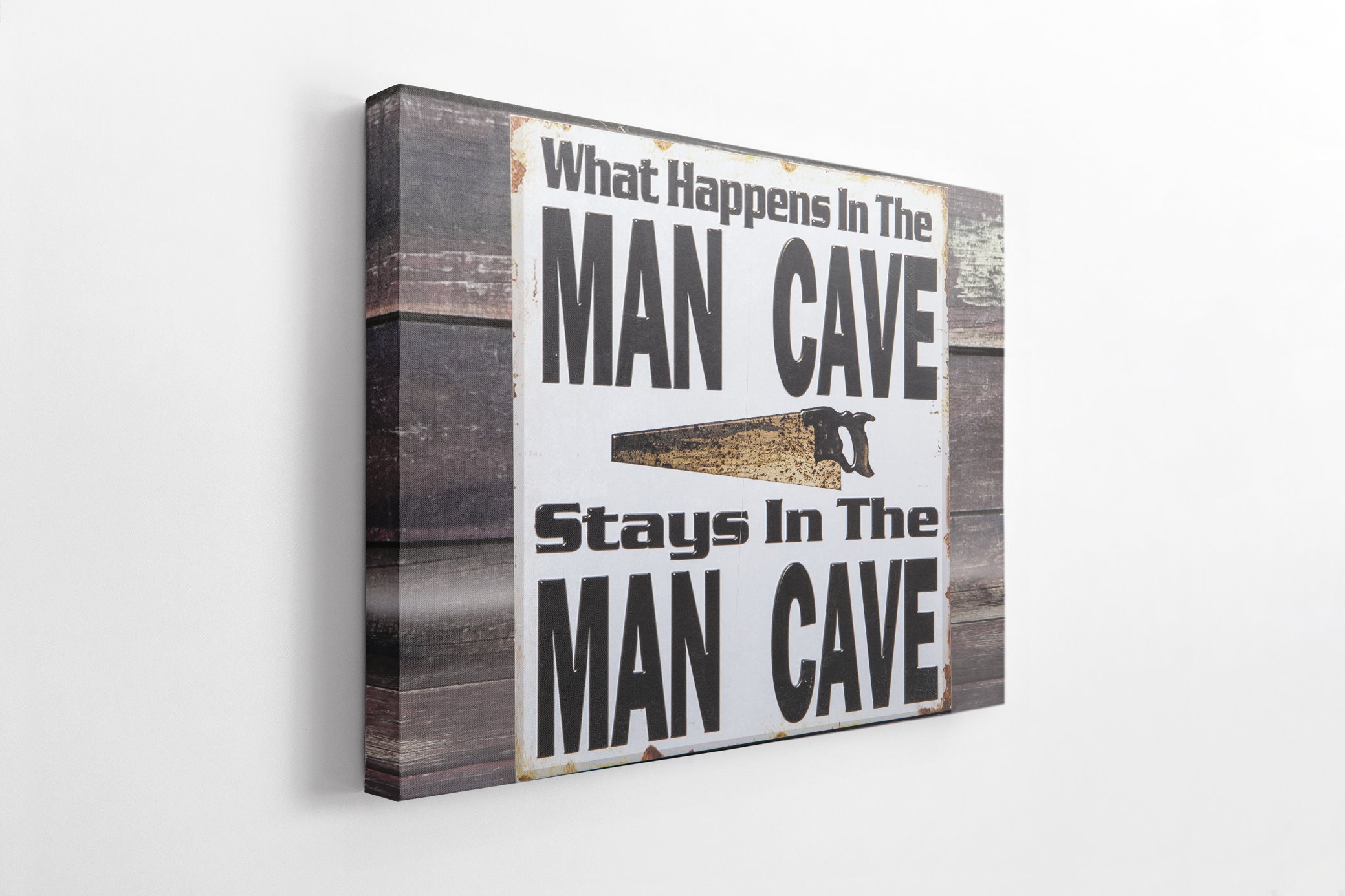Man Cave Canvas Wall Art Motivational Canvas Large Art Etsy.de